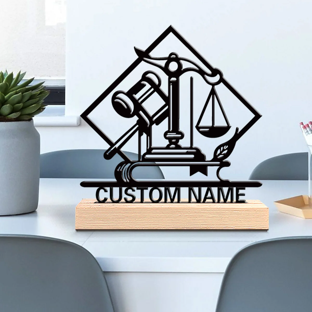 1 pc cool Customized Text Judge-only model Iron Ornament Metal Ornament With Wood Base Symphony Art Figurine With Wood Base
1 pc cool Customized Text Judge-only model Iron Ornament Metal Ornament With Wood Base Symphony Art Figurine With Wood Base