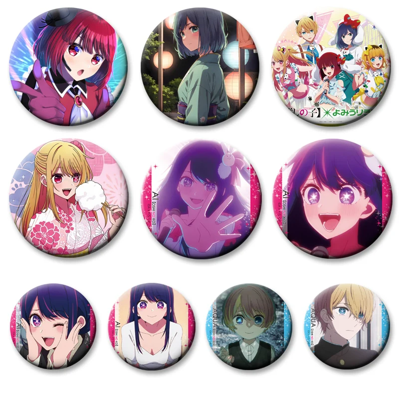 Anime Oshi No Ko Button Pins Ai Hoshino Ruby Hoshino Akane Kurokawa Cartoon Badge Round Display Brooches for Backpack Accessorie
Anime Oshi No Ko Button Pins Ai Hoshino Ruby Hoshino Akane Kurokawa Cartoon Badge Round Display Brooches for Backpack Accessorie