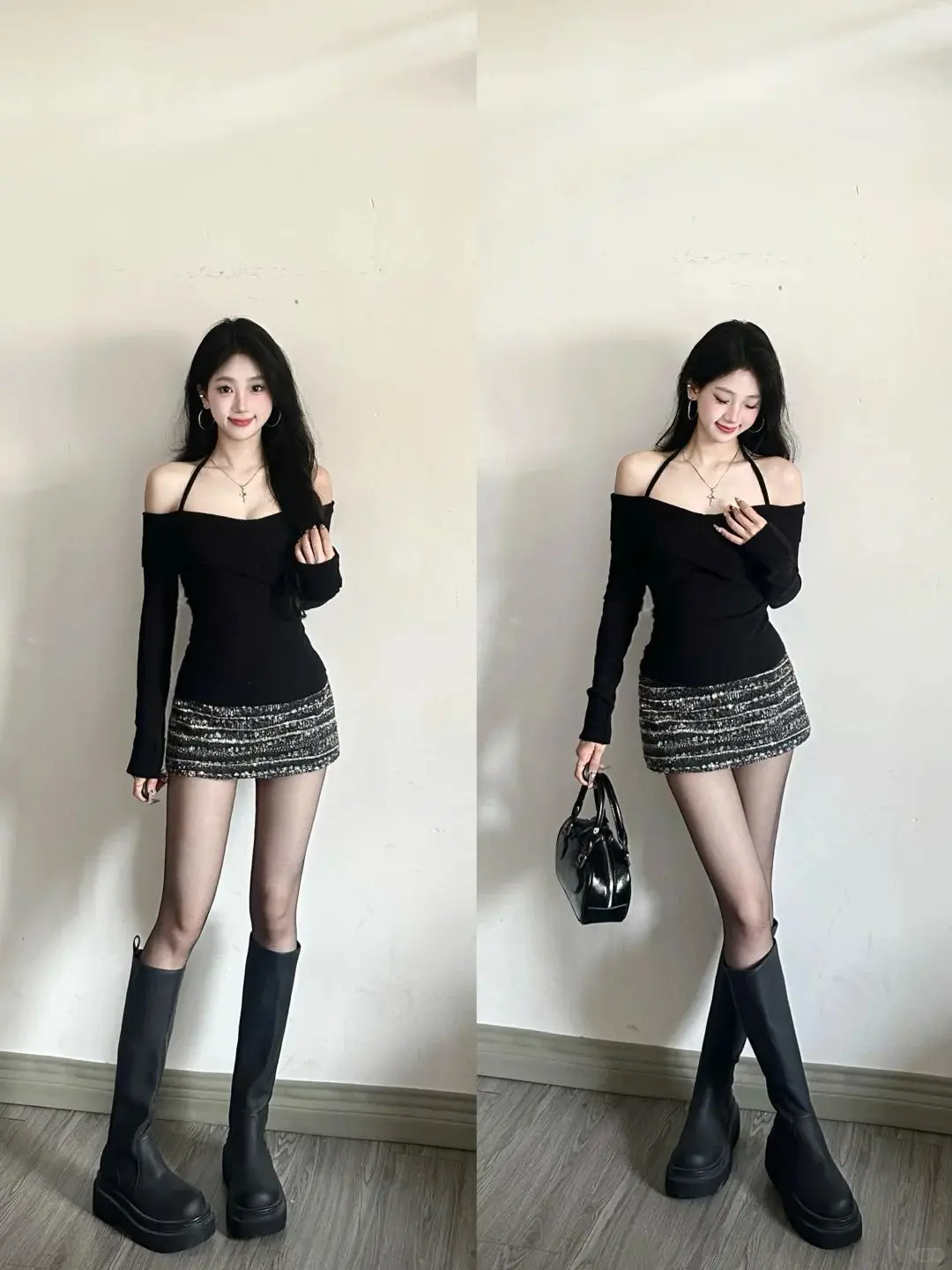 2025 New Women Sexy Skirt Two Pieces Set Black Y2k Halter Striped Mini Straight Skirt Fashion Slim Dress Women Clothing
2025 New Women Sexy Skirt Two Pieces Set Black Y2k Halter Striped Mini Straight Skirt Fashion Slim Dress Women Clothing