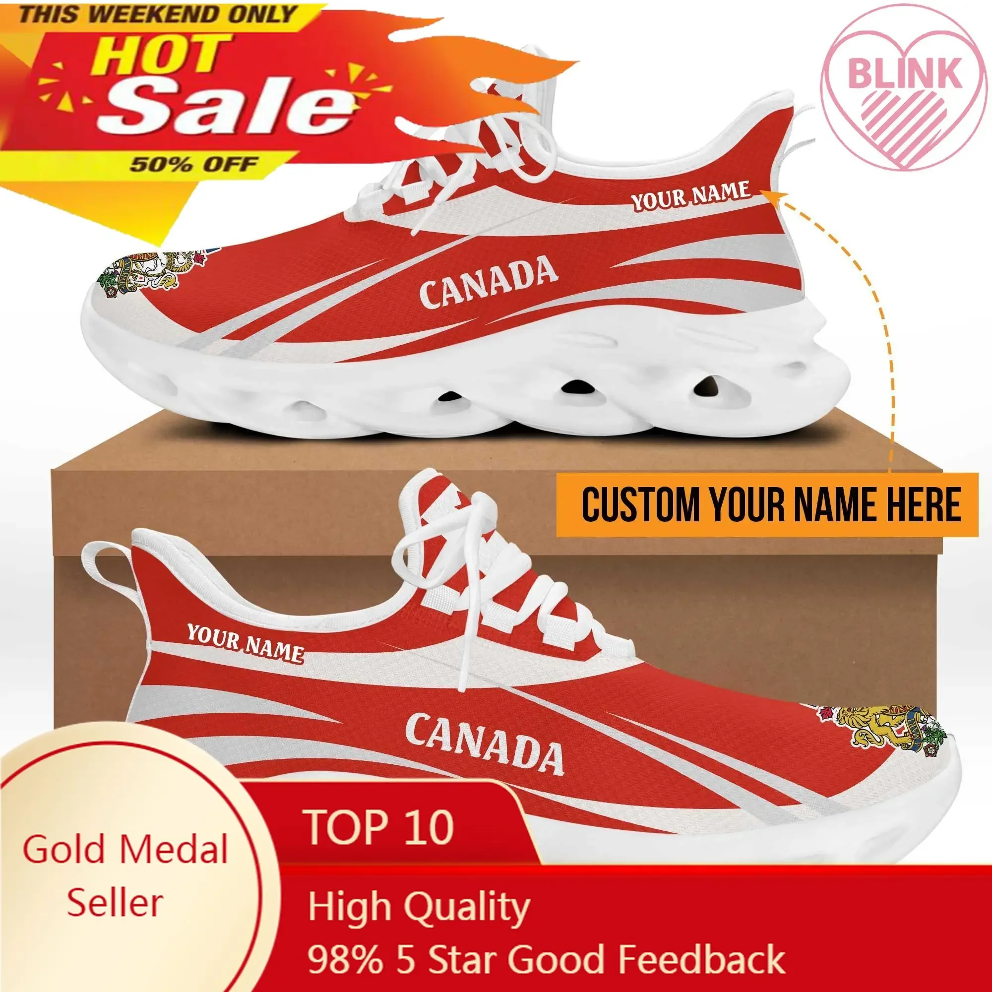 Hot Selling Sports Shoes For Men Canada Flag Pattern Lightweight Sneakers Male Casual Trainers Shoe Summer Running Shoes Mens
Hot Selling Sports Shoes For Men Canada Flag Pattern Lightweight Sneakers Male Casual Trainers Shoe Summer Running Shoes Mens