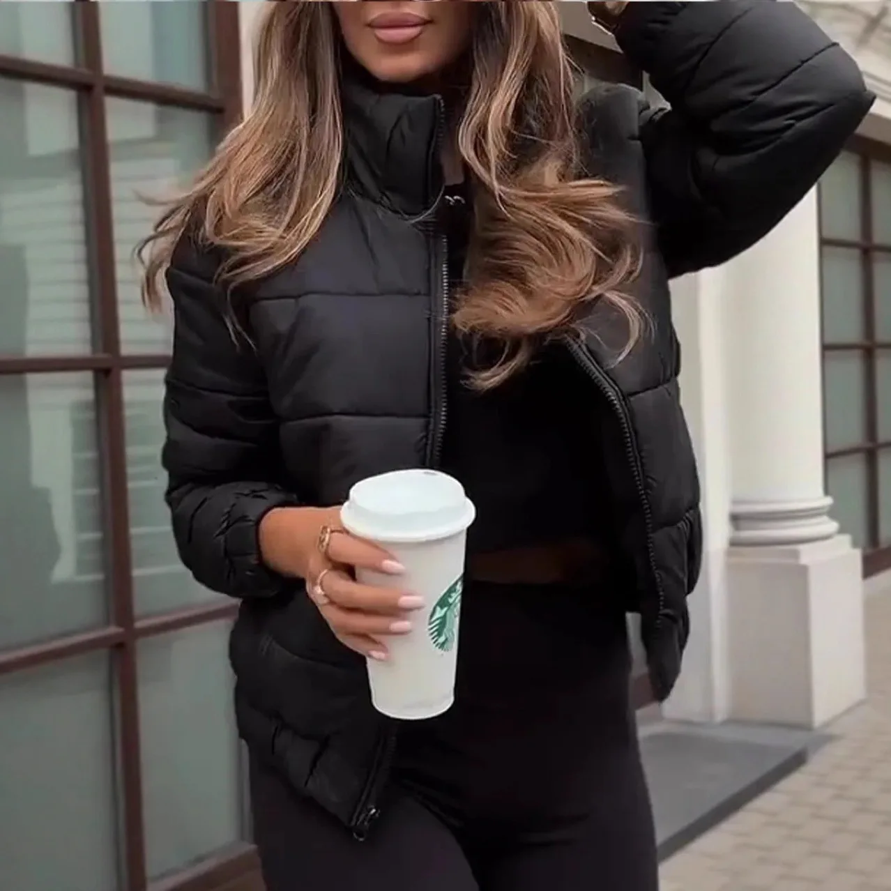 Autumn Winter Thickened Stand Collar Down Cotton Jacket Casual Style Bread Coat Fashion Outerwear Women's Top Cotton Clothes
Autumn Winter Thickened Stand Collar Down Cotton Jacket Casual Style Bread Coat Fashion Outerwear Women's Top Cotton Clothes