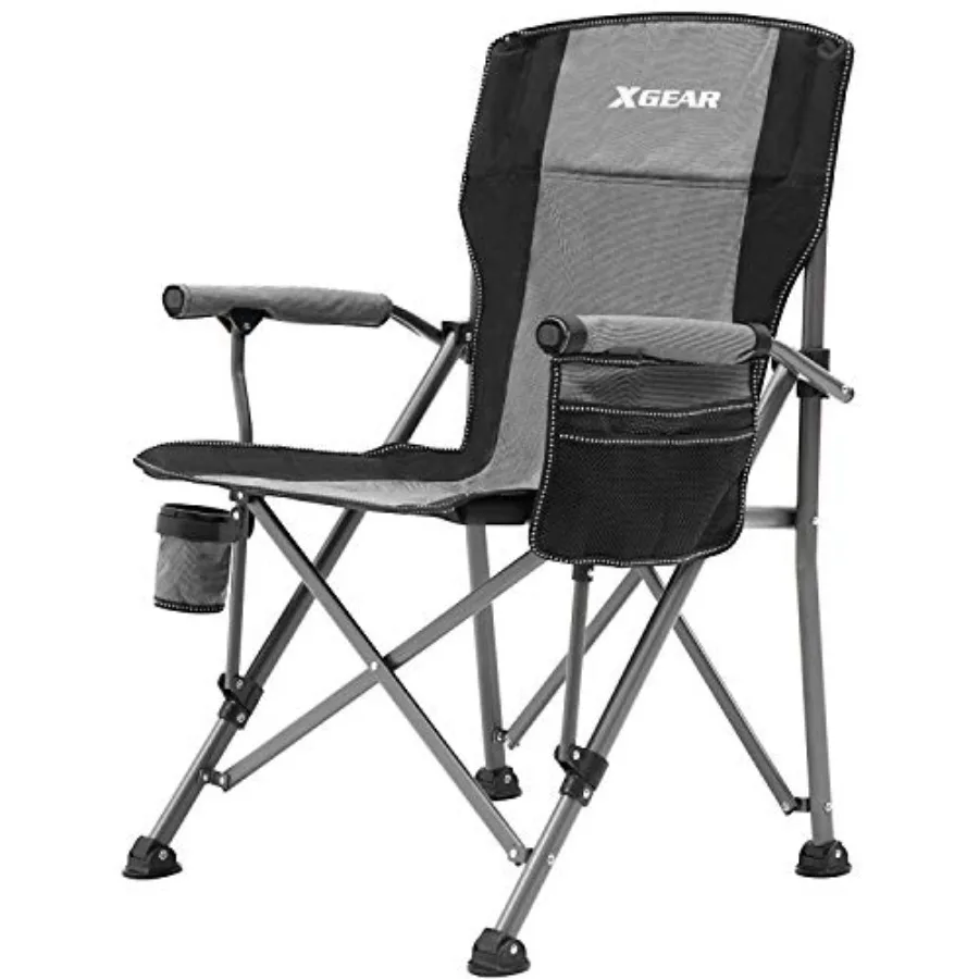 Camping Chair Hard Arm High Back Lawn Chair Heavy Duty with Cup Holder for Camp Fishing Hiking Outdoor Carry Bag Included
Camping Chair Hard Arm High Back Lawn Chair Heavy Duty with Cup Holder for Camp Fishing Hiking Outdoor Carry Bag Included
