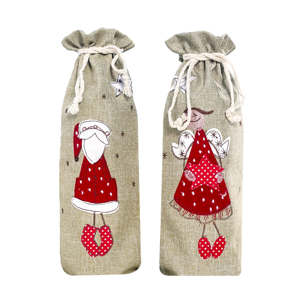 Christmas Bottle Cover Burlap Bags Red Bottle Sleeve Creative Bag Set Decor Prop Cartoon Design Realistic
Christmas Bottle Cover Burlap Bags Red Bottle Sleeve Creative Bag Set Decor Prop Cartoon Design Realistic