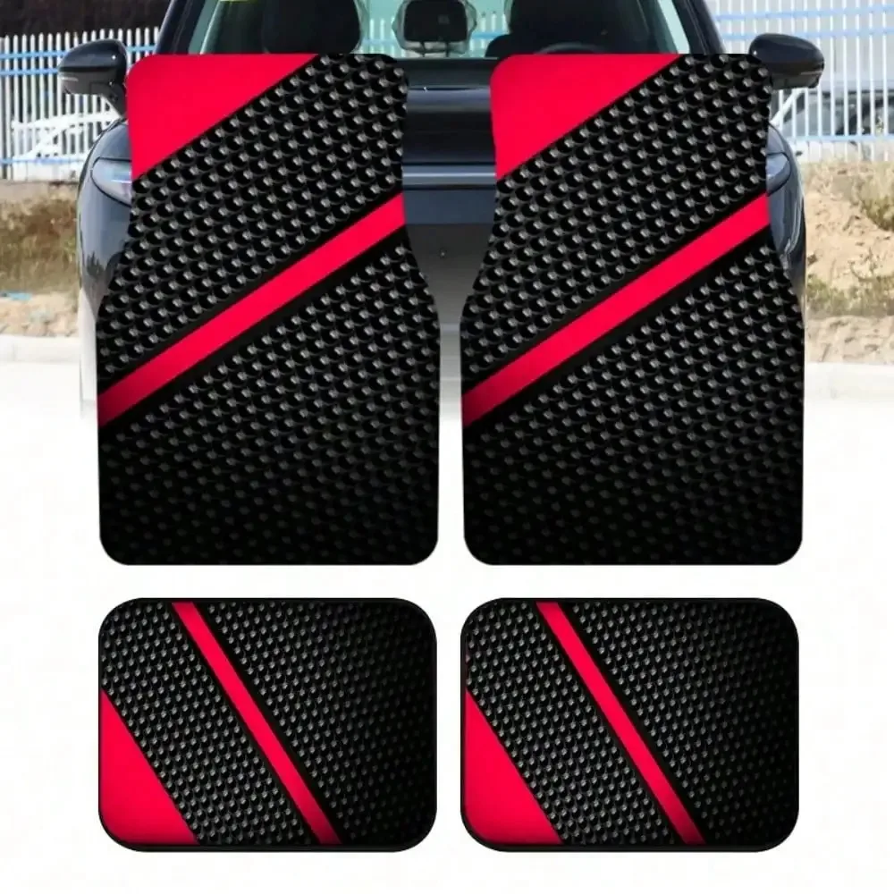 2pcs_4pcs Black and Red Cool Printed Car Floor Mats Suitable for Trucks, Sedans, SUVs, and Other Vehicl
2pcs_4pcs Black and Red Cool Printed Car Floor Mats Suitable for Trucks, Sedans, SUVs, and Other Vehicl