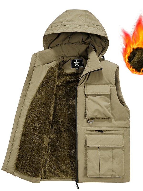 Новая мужская утепленная флисовая жилетка 2025 года для осени и зимы, уличная рабочая одежда с множеством карманов, модная городская молодежная модель на молнии
Новая мужская утепленная флисовая жилетка 2025 года для осени и зимы, уличная рабочая одежда с множеством карманов, модная городская молодежная модель на молнии