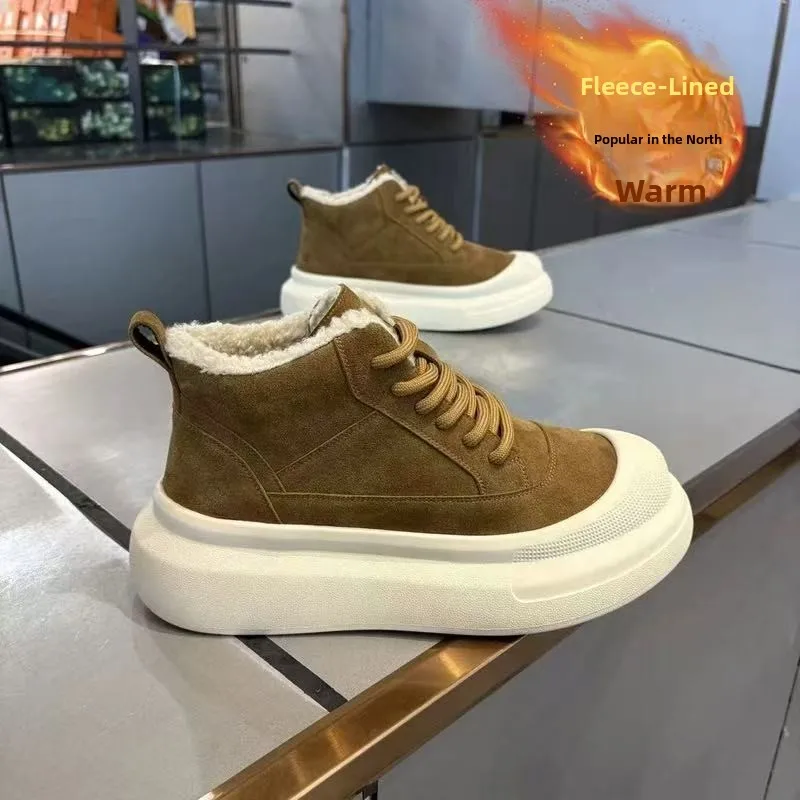 Men's Winter Snow Boots Fleece Lined Warm Cotton Shoes Retro Brushed Leather Big Head Platform Shoes Leather Fur Integrated C...
Men's Winter Snow Boots Fleece Lined Warm Cotton Shoes Retro Brushed Leather Big Head Platform Shoes Leather Fur Integrated C...