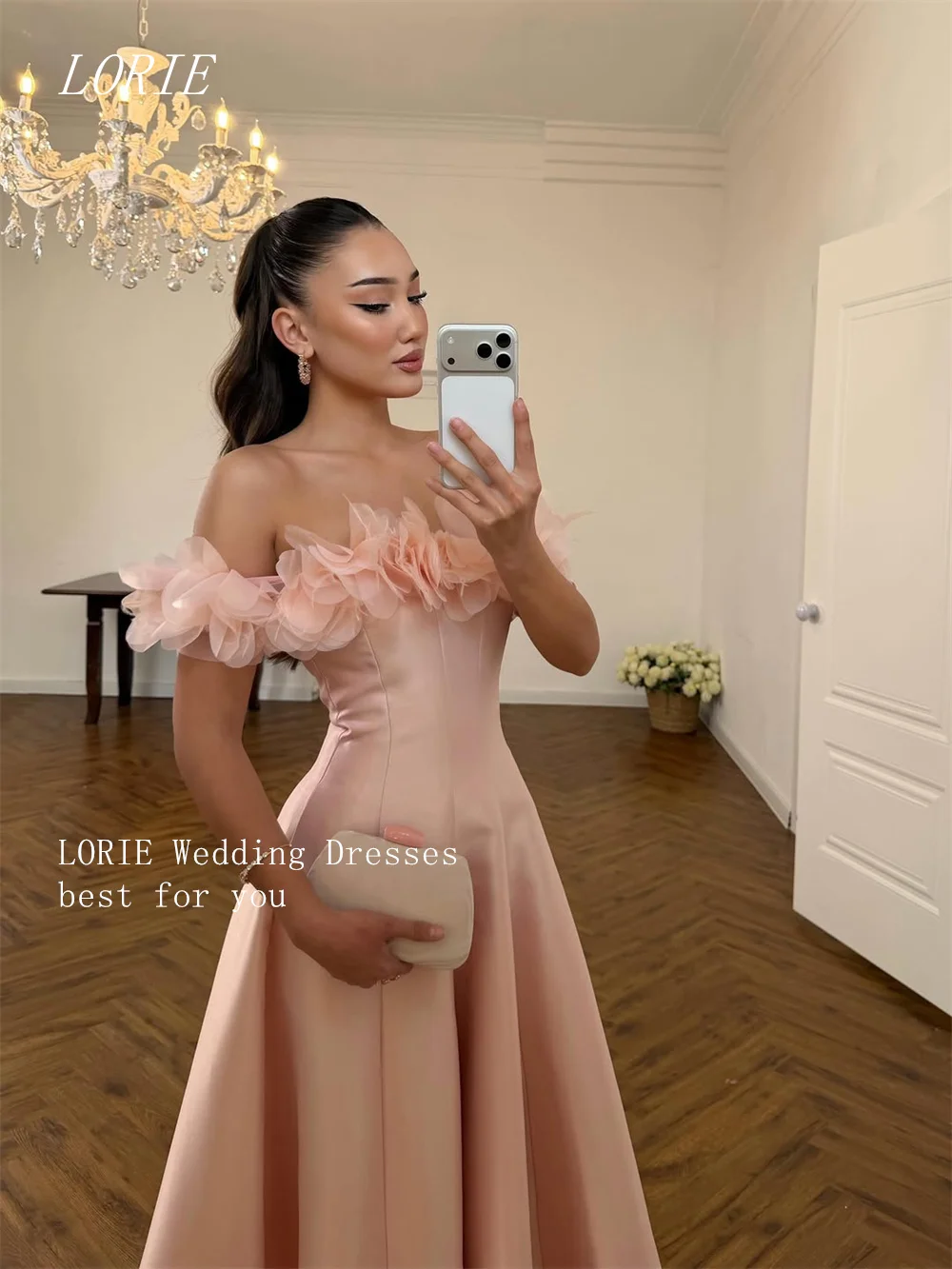 LORIE Luxury 3D Flowers A Line Evening Dress Off The Shoulder Elegant Formal Prom Dresses Birthday Party Gowns Customized 2026
LORIE Luxury 3D Flowers A Line Evening Dress Off The Shoulder Elegant Formal Prom Dresses Birthday Party Gowns Customized 2026