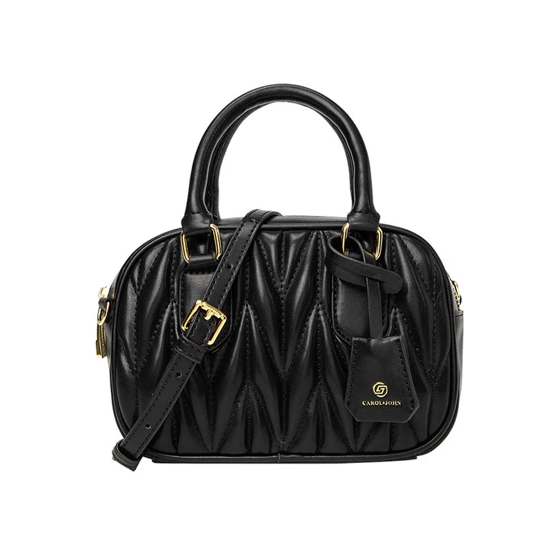 Pleated Underarm Women Bag Black Fashion Luxury Design Bowling Handbag Versatile Hand-Held Shoulder Crossbody Bag
Pleated Underarm Women Bag Black Fashion Luxury Design Bowling Handbag Versatile Hand-Held Shoulder Crossbody Bag