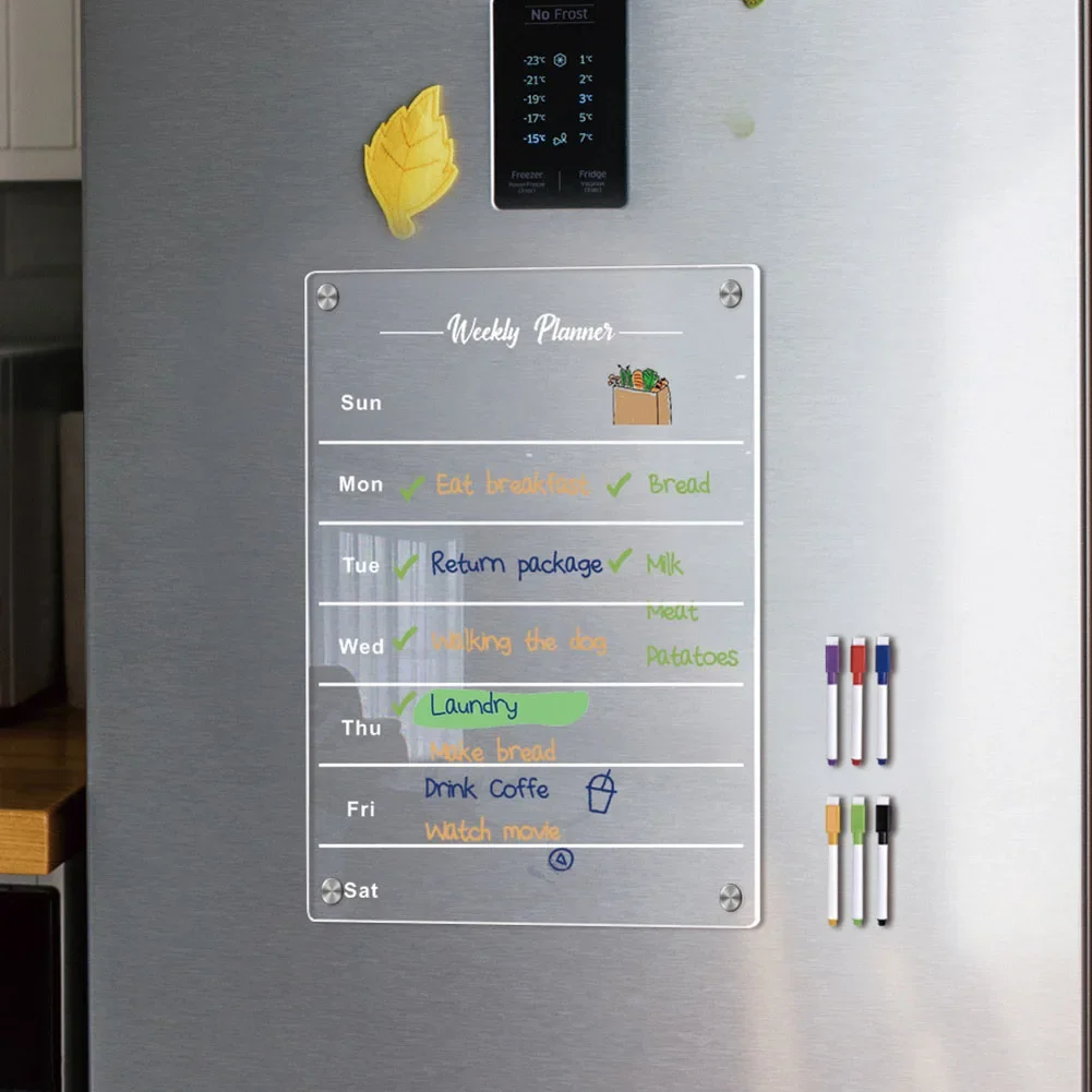 Easy To Clean Acrylic Calendar Notepad Refrigerator Weekly Planner 30*42cm Erasable Note Board Easy To Clean Board
Easy To Clean Acrylic Calendar Notepad Refrigerator Weekly Planner 30*42cm Erasable Note Board Easy To Clean Board