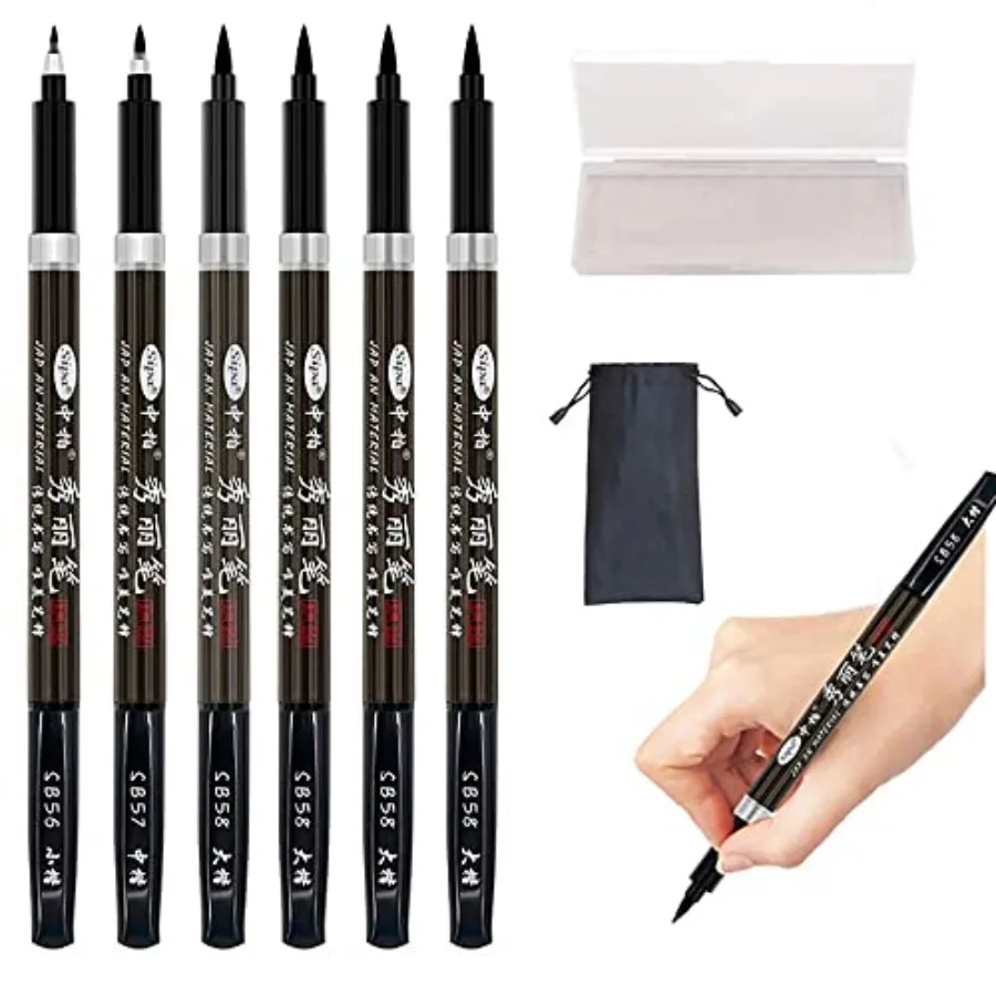 Calligraphy Pens Set for Beginners, Hand Lettering Pens Brush Drawing Markers Kits Chinese Japenese Pens Black Ink for Journali
Calligraphy Pens Set for Beginners, Hand Lettering Pens Brush Drawing Markers Kits Chinese Japenese Pens Black Ink for Journali