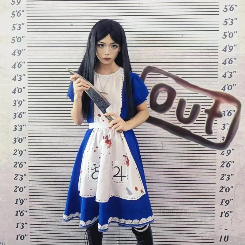 Alice's Crazy Return to Cosplay with the Same Cosplay Maid Costume, Halloween Cosplay Stage Costume, and Blood Stained Costume
Alice's Crazy Return to Cosplay with the Same Cosplay Maid Costume, Halloween Cosplay Stage Costume, and Blood Stained Costume