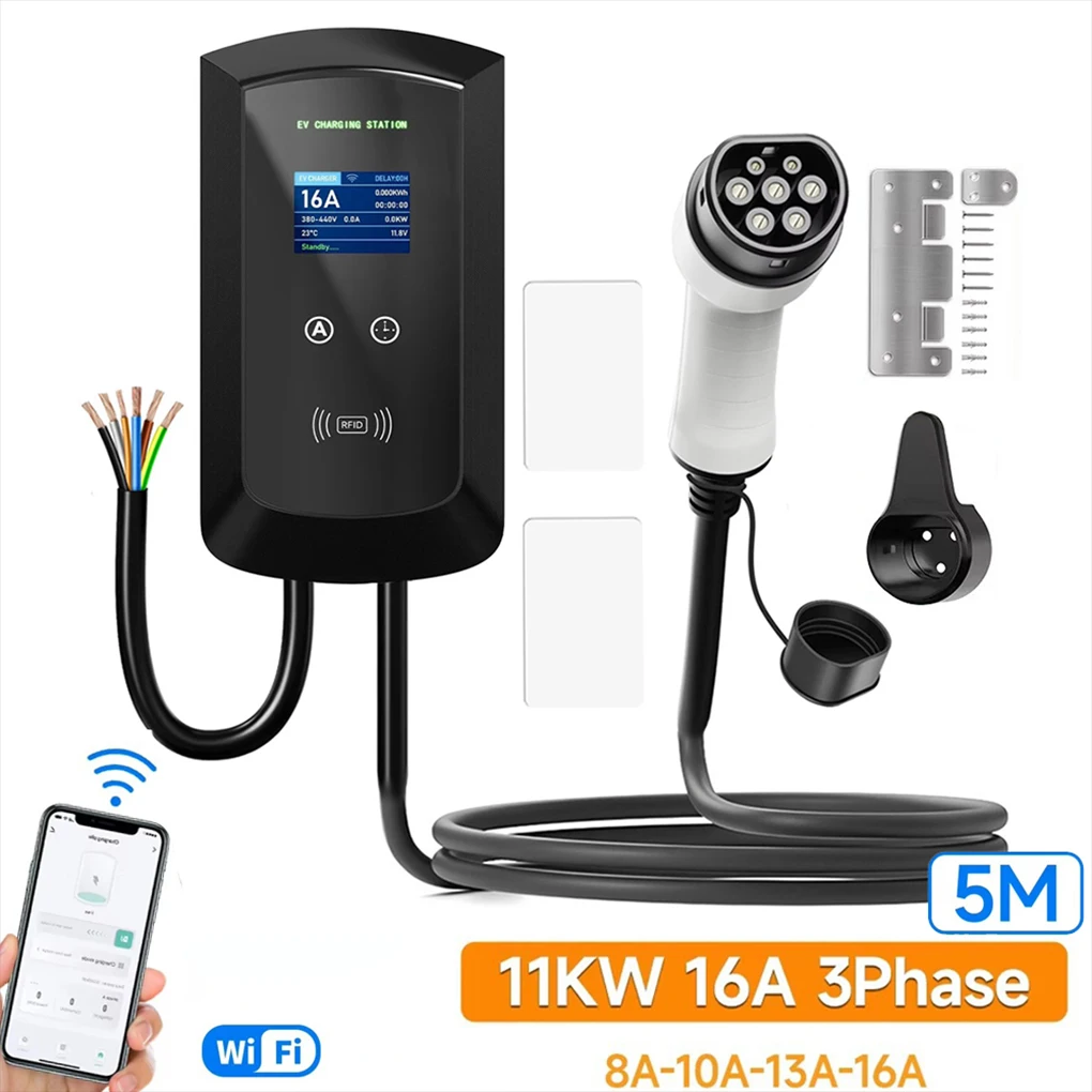 7KW 32A/11KW 16A/22KW 32A 1/3Phase EV Зарядная станция TYPE-2 с крючком Зарядная станция Wallbox EV 7KW 32A 1Phase
7KW 32A/11KW 16A/22KW 32A 1/3Phase EV Зарядная станция TYPE-2 с крючком Зарядная станция Wallbox EV 7KW 32A 1Phase