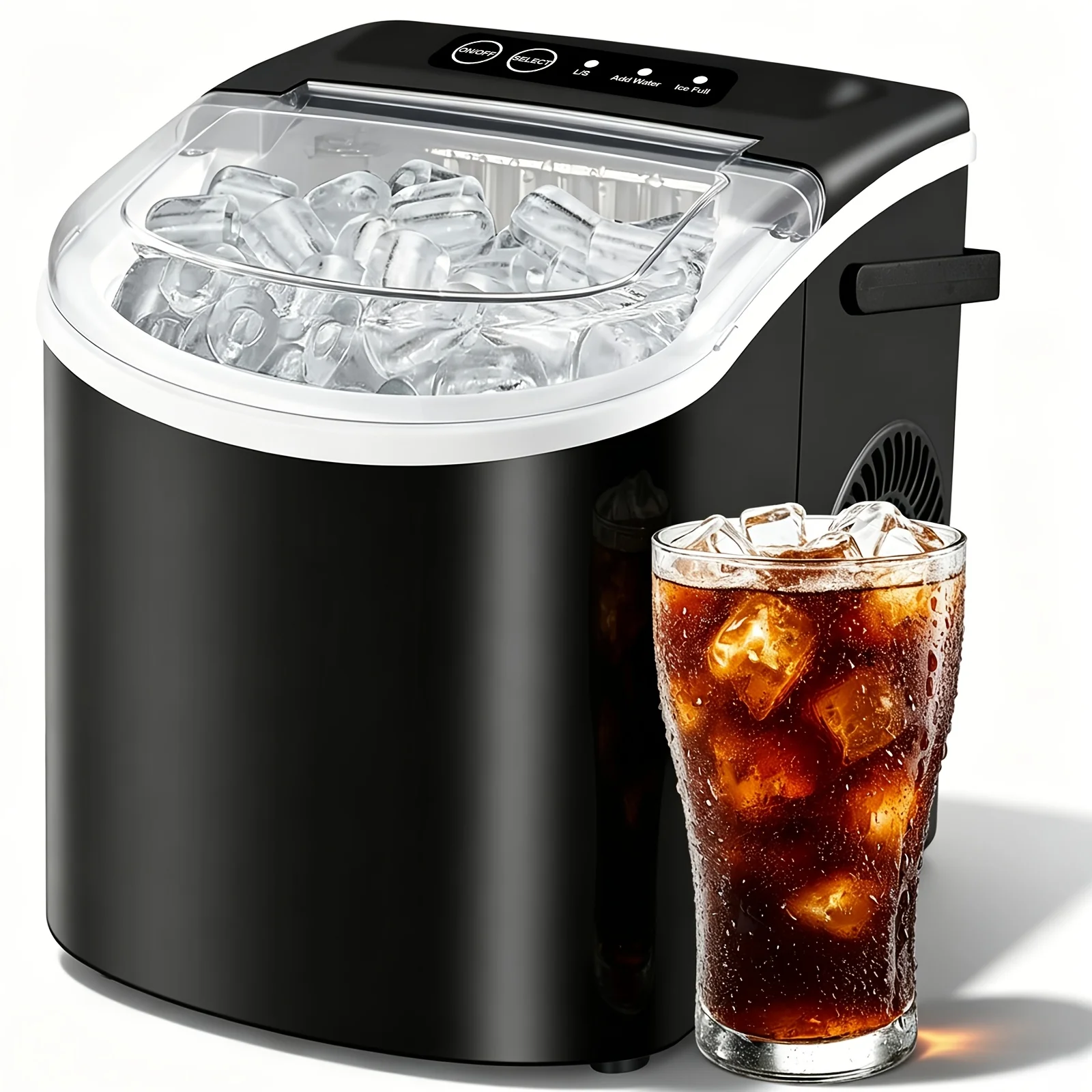 Countertop Ice Maker with Handle,Produces 26 Pounds of Ice Within 24 Hours,Mak 9 Ice Cubes in 6 Minutes.Portable Maker Comes
Countertop Ice Maker with Handle,Produces 26 Pounds of Ice Within 24 Hours,Mak 9 Ice Cubes in 6 Minutes.Portable Maker Comes