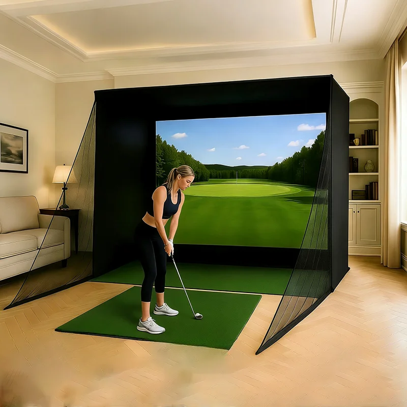 Custom-Size Golf Simulator Cage Net Indoor Enclosure Tent Suitable With Impact Screen Hitting Cage Frame For Outdoor Indoor
Custom-Size Golf Simulator Cage Net Indoor Enclosure Tent Suitable With Impact Screen Hitting Cage Frame For Outdoor Indoor