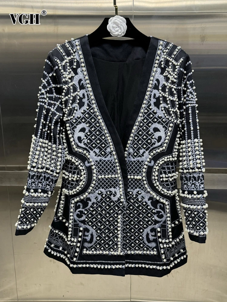 VGH Hit Color Patchwork Embroidered Flares Blazer For Women V Neck Long Sleeve Temperament Slimming Blazers Female Fashion New
VGH Hit Color Patchwork Embroidered Flares Blazer For Women V Neck Long Sleeve Temperament Slimming Blazers Female Fashion New
