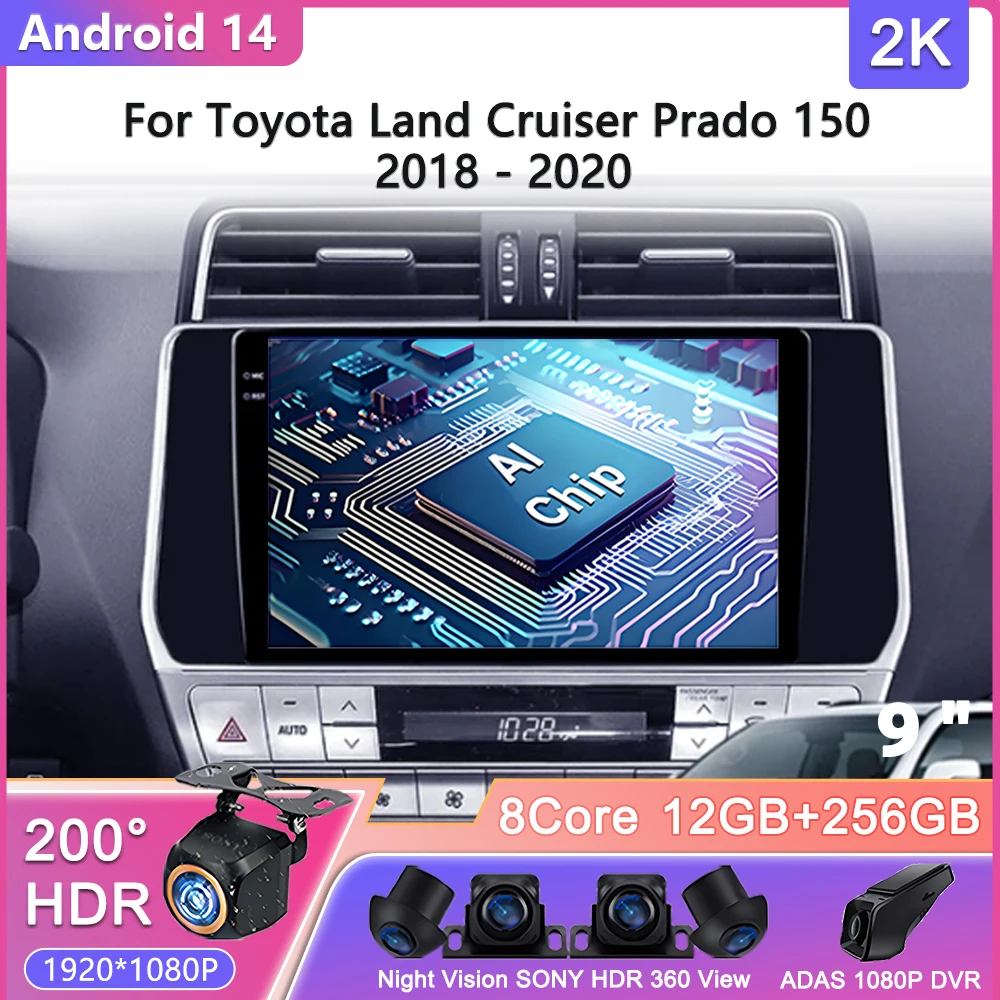Android 14 Carplay Auto For Toyota Land Cruiser Prado 150 2018 - 2020 Car Radio Multimedia Video Player GPS Head Unit Screen
Android 14 Carplay Auto For Toyota Land Cruiser Prado 150 2018 - 2020 Car Radio Multimedia Video Player GPS Head Unit Screen