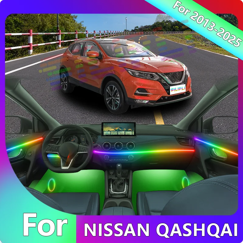 FILIPLI For NISSAN QASHQAI For 2013-2025 Smart 64 RGB Car Ambient Self-Adhesive Strip Simple Installation Atmosphere Car Light
FILIPLI For NISSAN QASHQAI For 2013-2025 Smart 64 RGB Car Ambient Self-Adhesive Strip Simple Installation Atmosphere Car Light