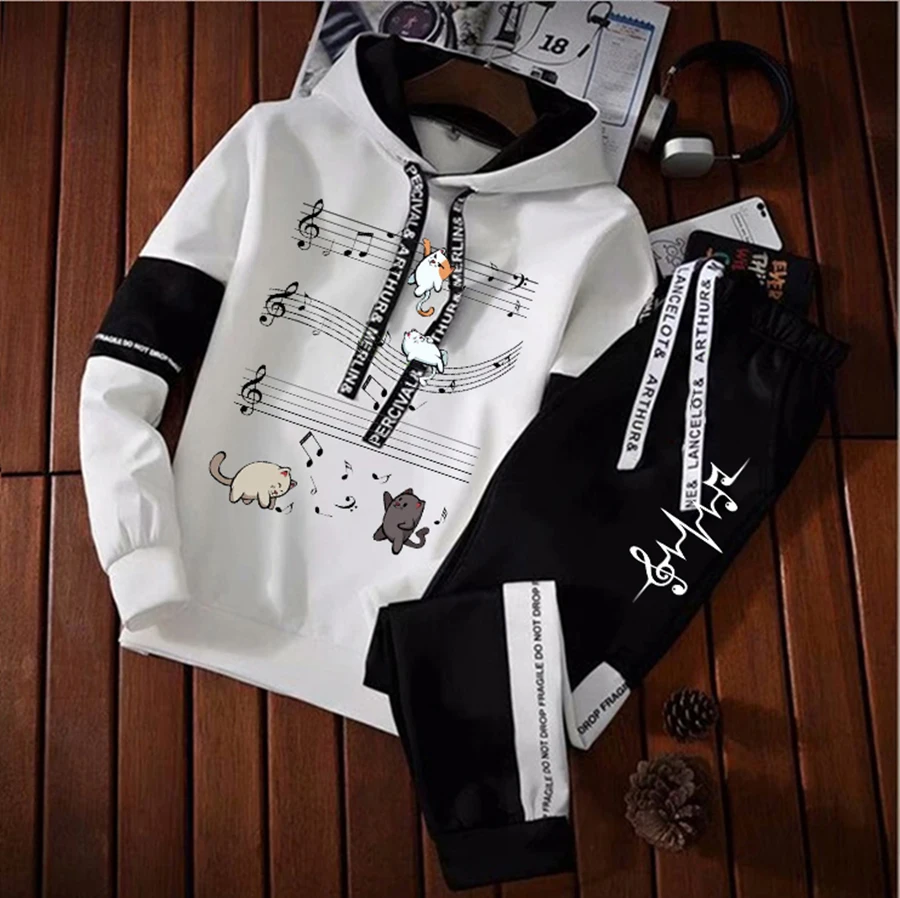 Cat Mens Tracksuit Casual Classic BlackWhite Hooded Sweatshirt Sweatpants Jogging HighQuality Fashion Versatile Tops Pants Suit
Cat Mens Tracksuit Casual Classic BlackWhite Hooded Sweatshirt Sweatpants Jogging HighQuality Fashion Versatile Tops Pants Suit