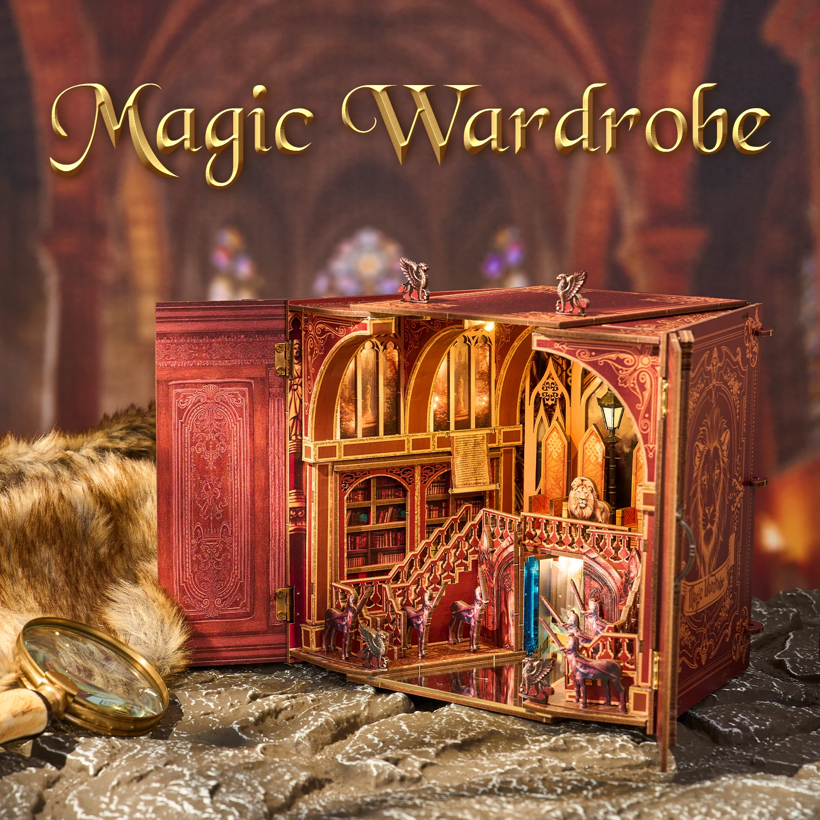 Book Nook Kit Magic Wardrobe DIY 3D Wooden Puzzle Bookshelf Insert Dollhouse Model Bookend Building Home Decoration Gifts
Book Nook Kit Magic Wardrobe DIY 3D Wooden Puzzle Bookshelf Insert Dollhouse Model Bookend Building Home Decoration Gifts