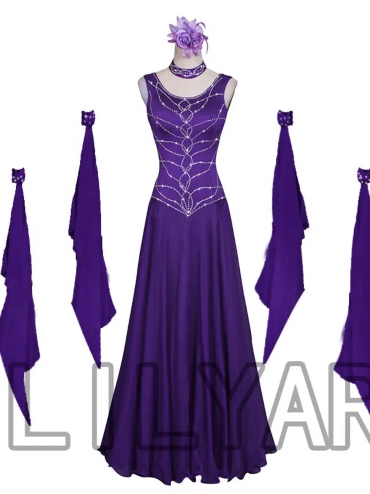 New Professional Competition Large Swing Modern Dance Waltz Performance Square Dress Purple Sparkling Diamond Lady
New Professional Competition Large Swing Modern Dance Waltz Performance Square Dress Purple Sparkling Diamond Lady