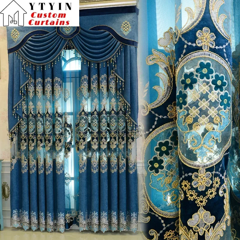 Fashion European Style Living Room Bedroom Semi Blackout Embroidered Luxury Modern Curtains Backdrop Dining Room Window Drapes
Fashion European Style Living Room Bedroom Semi Blackout Embroidered Luxury Modern Curtains Backdrop Dining Room Window Drapes