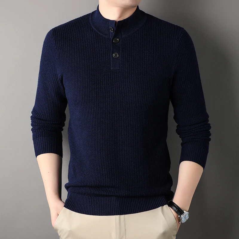 Contain Wool Thick Sweater For Men Knitwear Pullovers Mock Neck Winter Top Quality Smooth Comfortable All Match Sueter Masculino
Contain Wool Thick Sweater For Men Knitwear Pullovers Mock Neck Winter Top Quality Smooth Comfortable All Match Sueter Masculino