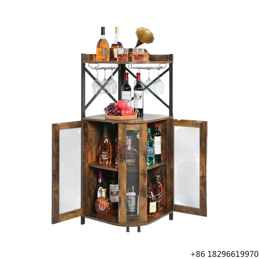 Rustic Brown Open Shelf Wine Rack Industrial Farmhouse Wood Mesh Door Glass Holder Home Liquor Bar Storage Cabinet
Rustic Brown Open Shelf Wine Rack Industrial Farmhouse Wood Mesh Door Glass Holder Home Liquor Bar Storage Cabinet