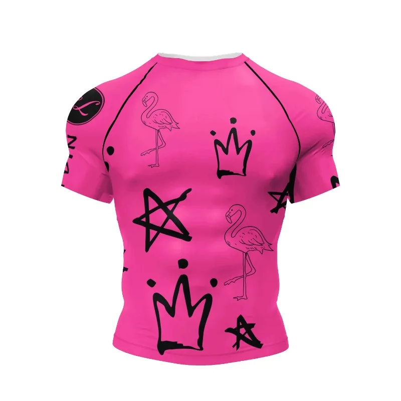 Short Sleeve Pink Mens Jiu Jitsu BJJ No Gi Rash Guard Sublimation Men Running Training T-shirts Strech Fitness Tees
Short Sleeve Pink Mens Jiu Jitsu BJJ No Gi Rash Guard Sublimation Men Running Training T-shirts Strech Fitness Tees