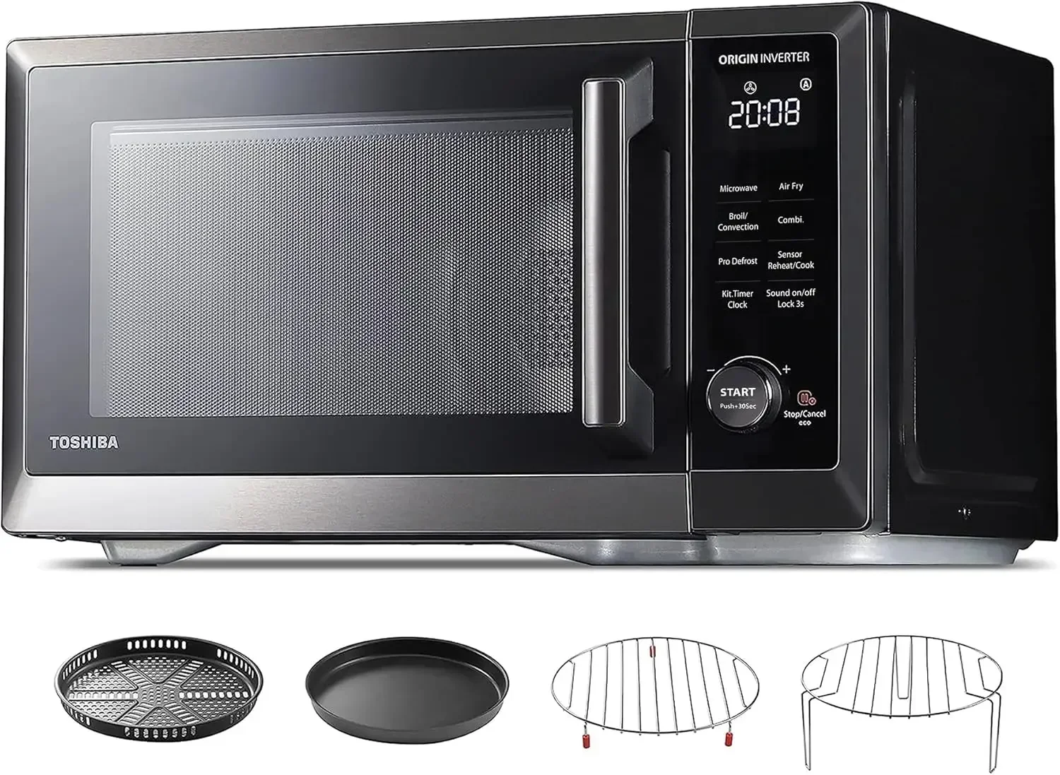 Countertop Microwave Oven Air Fryer Combo,Inverter,Convection, Broil, Speedy Combi, Even Defrost, Humidity Sensor, Mute Function
Countertop Microwave Oven Air Fryer Combo,Inverter,Convection, Broil, Speedy Combi, Even Defrost, Humidity Sensor, Mute Function