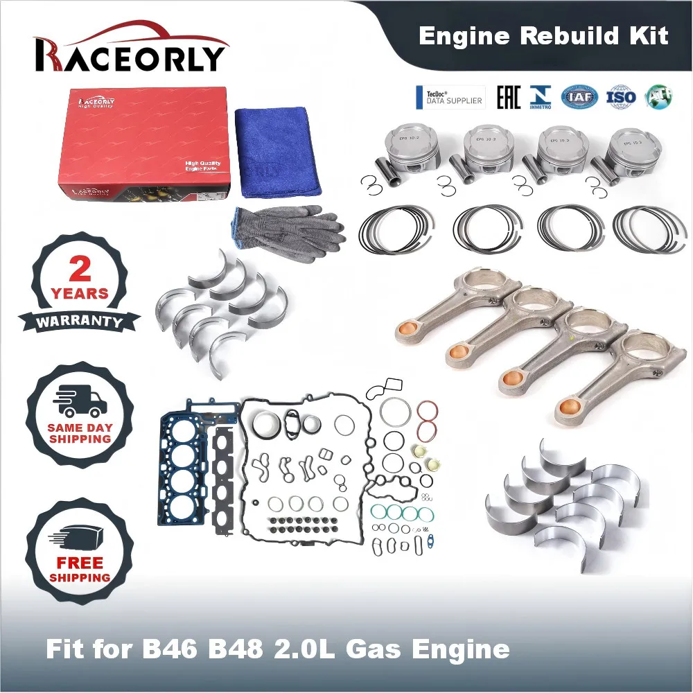 RACEORLY B46 B48 2.0L Engine Rebuild Rod Piston STD For BMW 330i 530i X3 2016-19
RACEORLY B46 B48 2.0L Engine Rebuild Rod Piston STD For BMW 330i 530i X3 2016-19