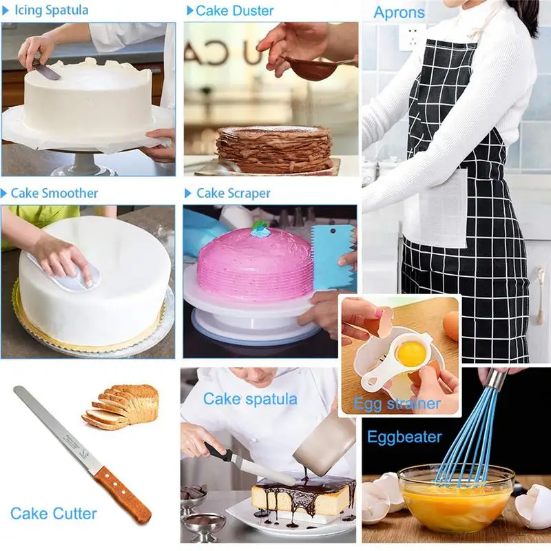 Cake Decorating Kit | 458 PCS Piping Bags And Tips Set | Cake Baking Kit With Stainless Steel Tips Reusable Blue Fixing Ring And
Cake Decorating Kit | 458 PCS Piping Bags And Tips Set | Cake Baking Kit With Stainless Steel Tips Reusable Blue Fixing Ring And
