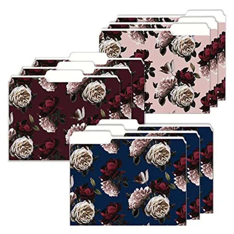 9 Decorative File Folders for Women Navy Moody Flowers Cute Design - Colored File Folder Letter Size 1/3 Cut Tabs - Office Supp
9 Decorative File Folders for Women Navy Moody Flowers Cute Design - Colored File Folder Letter Size 1/3 Cut Tabs - Office Supp