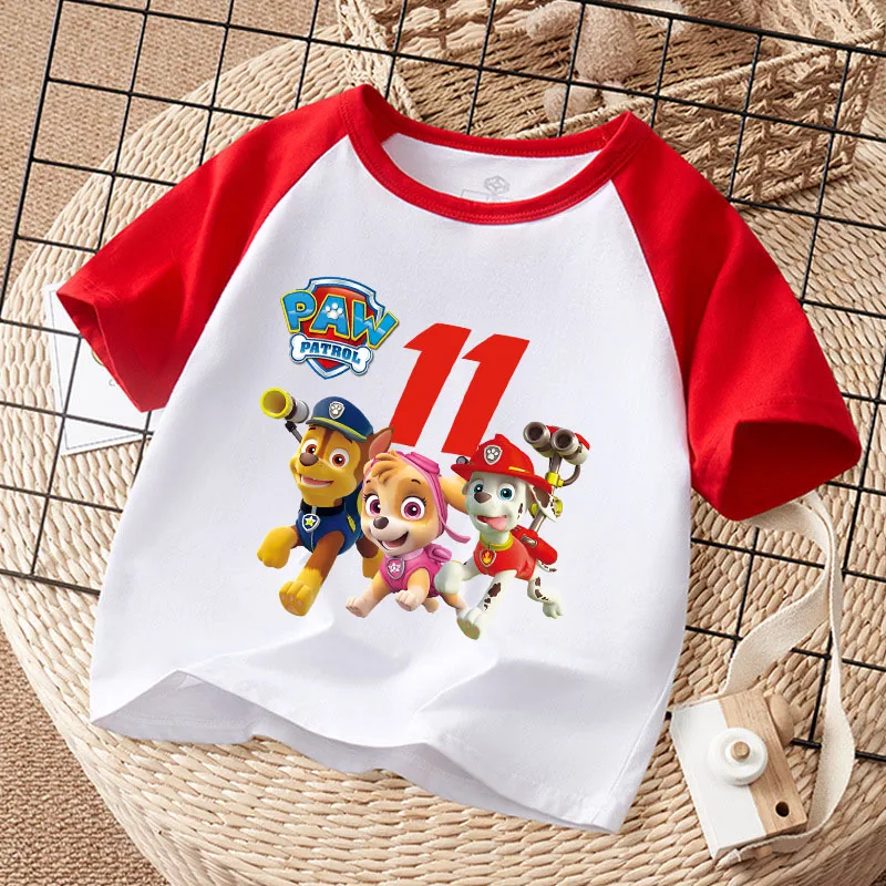 Paw Patrol Birthday T-shirt Children Clothes Cartoon Anime Short Sleeve Boy Girl Fashion Tee Home Clothing Top Kid Party Clothes
Paw Patrol Birthday T-shirt Children Clothes Cartoon Anime Short Sleeve Boy Girl Fashion Tee Home Clothing Top Kid Party Clothes