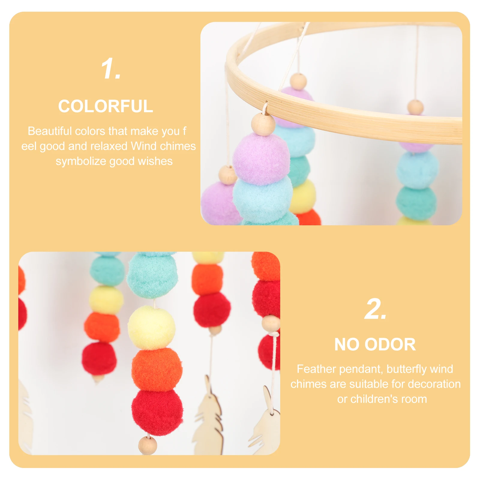 's Room Wind Chime Hanging Decoration Felt Ball Bell Housewarming Anniversary Chimes Decorations
's Room Wind Chime Hanging Decoration Felt Ball Bell Housewarming Anniversary Chimes Decorations
