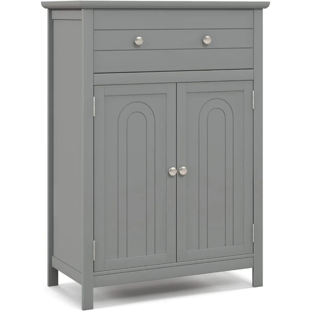 Bathroom Floor Cabinet, Free Standing Wooden Storage Cabinet with Large Drawer and 2 Doors, 3 Heights Adjustable Shelf, Organiz
Bathroom Floor Cabinet, Free Standing Wooden Storage Cabinet with Large Drawer and 2 Doors, 3 Heights Adjustable Shelf, Organiz