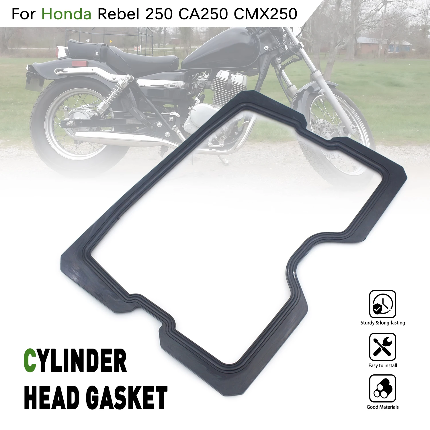 For Honda Rebel CA250 CMX250 250 Black Rubber Cylinder Head Valve Cover Gasket Seal Motorcycle Engine Seal Accessories
For Honda Rebel CA250 CMX250 250 Black Rubber Cylinder Head Valve Cover Gasket Seal Motorcycle Engine Seal Accessories