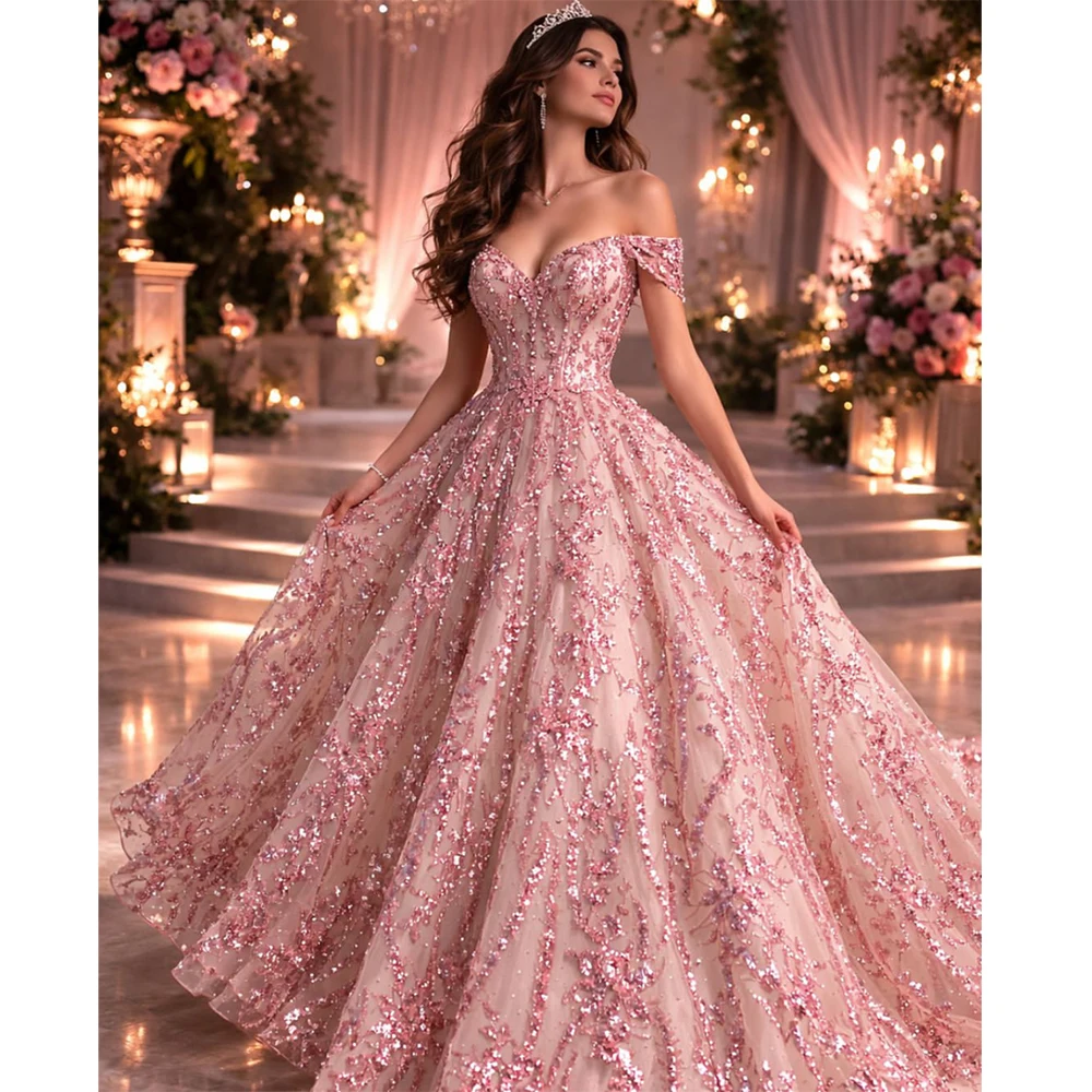 Exquisite Pretty Women Evening Dresses 2026 Fashion Off the Shoulder Drapwed Sweep Train Ball Gowns Formal Event Princess Dress
Exquisite Pretty Women Evening Dresses 2026 Fashion Off the Shoulder Drapwed Sweep Train Ball Gowns Formal Event Princess Dress