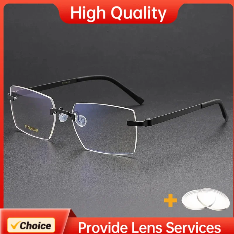 Support Myopia Lenses LINDBERG-Style Titanium Rimless Eyeglasses High Quality Lightweight Glasses Frame Business Men Women 2422
Support Myopia Lenses LINDBERG-Style Titanium Rimless Eyeglasses High Quality Lightweight Glasses Frame Business Men Women 2422