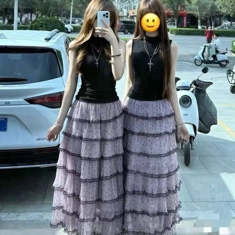 Quick-Food Network Purple Sensation Mesh Cake Skirt Slim Fit Sleeveless Vest Top Two-Piece Set Casual Non-Shrink Polyester Hi...
Quick-Food Network Purple Sensation Mesh Cake Skirt Slim Fit Sleeveless Vest Top Two-Piece Set Casual Non-Shrink Polyester Hi...