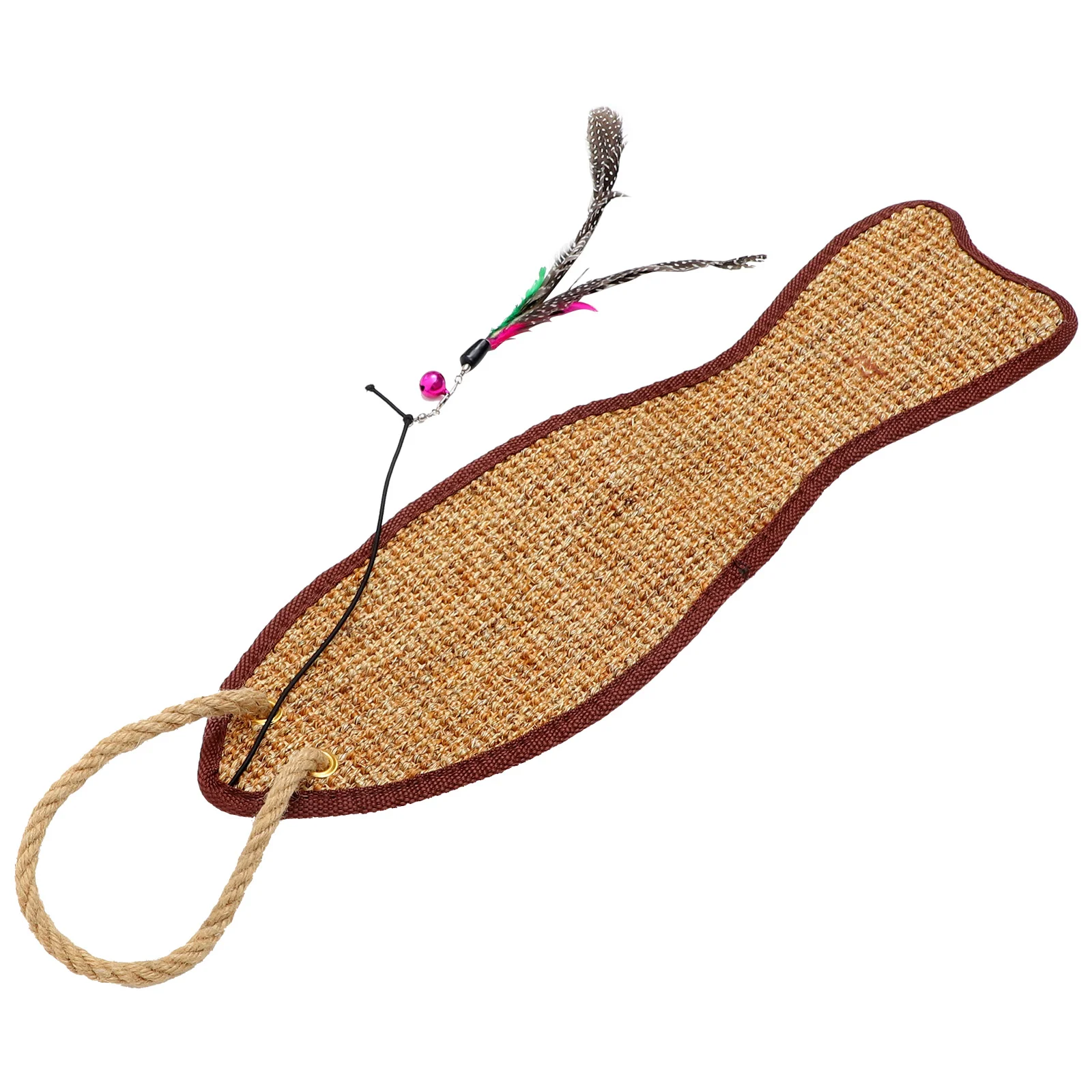 Fish-Shaped Sisal Mat Cat Scratcher Lounge Pad Paw with Fine Workmanship Hanging Pet Artificial Feather Grinding Claw
Fish-Shaped Sisal Mat Cat Scratcher Lounge Pad Paw with Fine Workmanship Hanging Pet Artificial Feather Grinding Claw