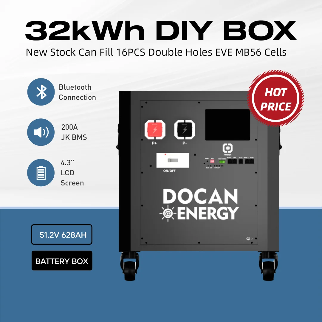 2026 JK V19 BMS 16S 51.2V 32KWh MB56 DIY Stackable CAN RS 485 Battery Box For 3.2V 628Ah Lifepo4 Cells Solar Storage
2026 JK V19 BMS 16S 51.2V 32KWh MB56 DIY Stackable CAN RS 485 Battery Box For 3.2V 628Ah Lifepo4 Cells Solar Storage