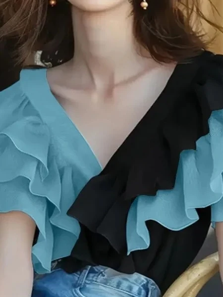 Летний уникальный красивый женский ort Sve V-Ne irt с кружевной отделкой Ele Top для поездок на работу, свободный крой, обычная длина
Летний уникальный красивый женский ort Sve V-Ne irt с кружевной отделкой Ele Top для поездок на работу, свободный крой, обычная длина