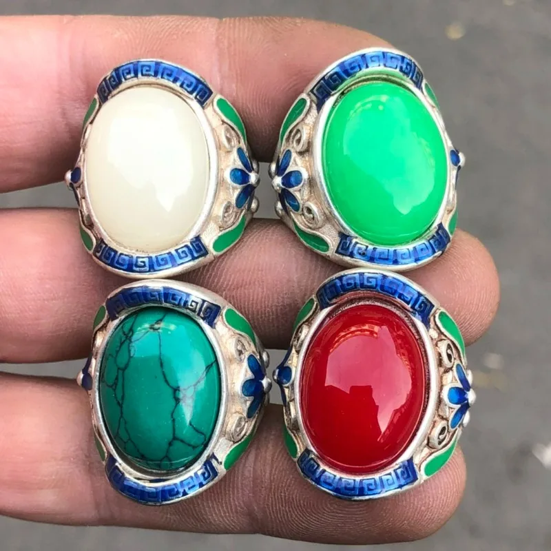 Vintage Cloisonne Ring, Antique Style Qianlong Marked Retro Collectible Finger Jewelry
Vintage Cloisonne Ring, Antique Style Qianlong Marked Retro Collectible Finger Jewelry