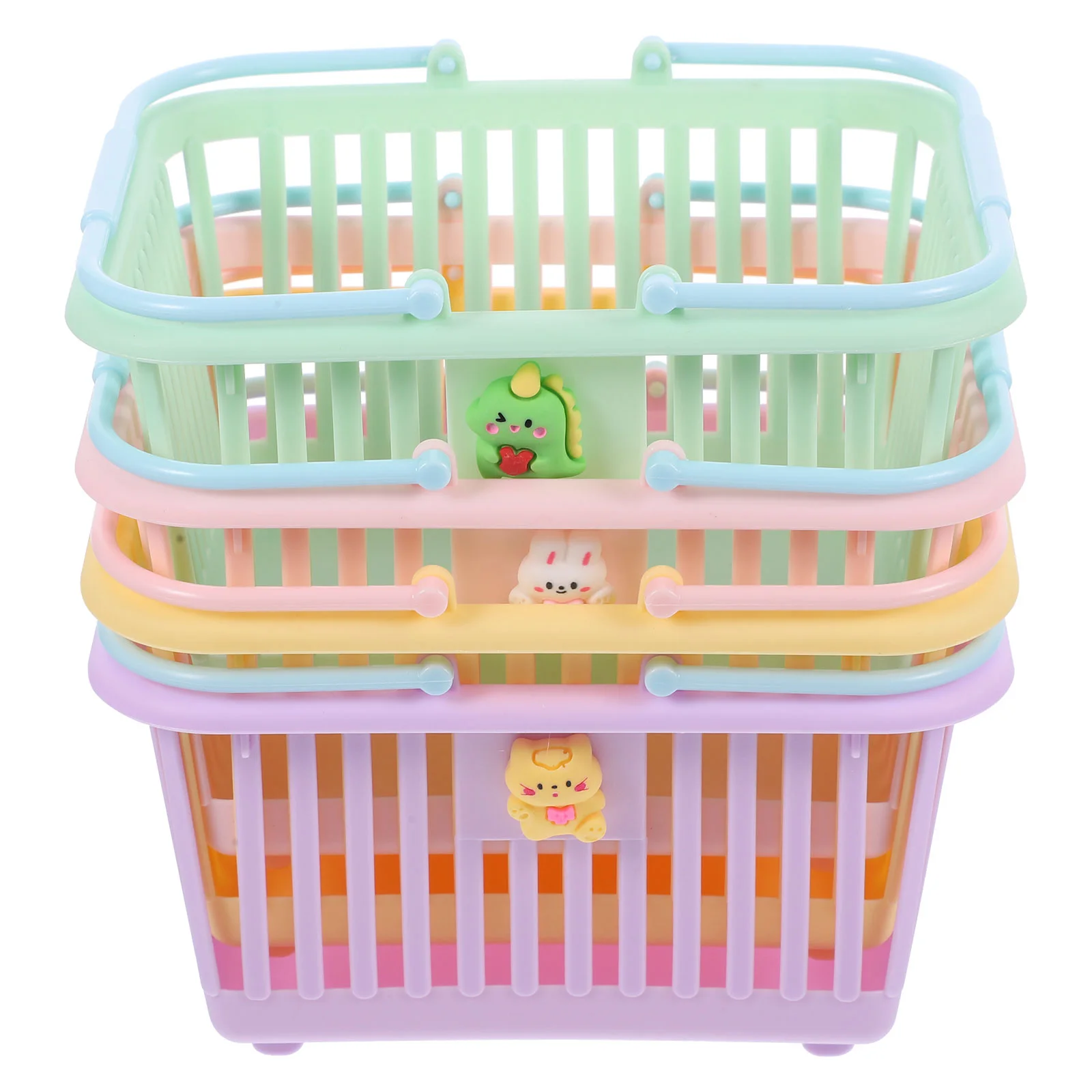 4 Pcs Desktop Storage Basket Cute Toy Shopping Baskets Plastic Containers Sundries Bin Portable Handle Design Lightweight
4 Pcs Desktop Storage Basket Cute Toy Shopping Baskets Plastic Containers Sundries Bin Portable Handle Design Lightweight