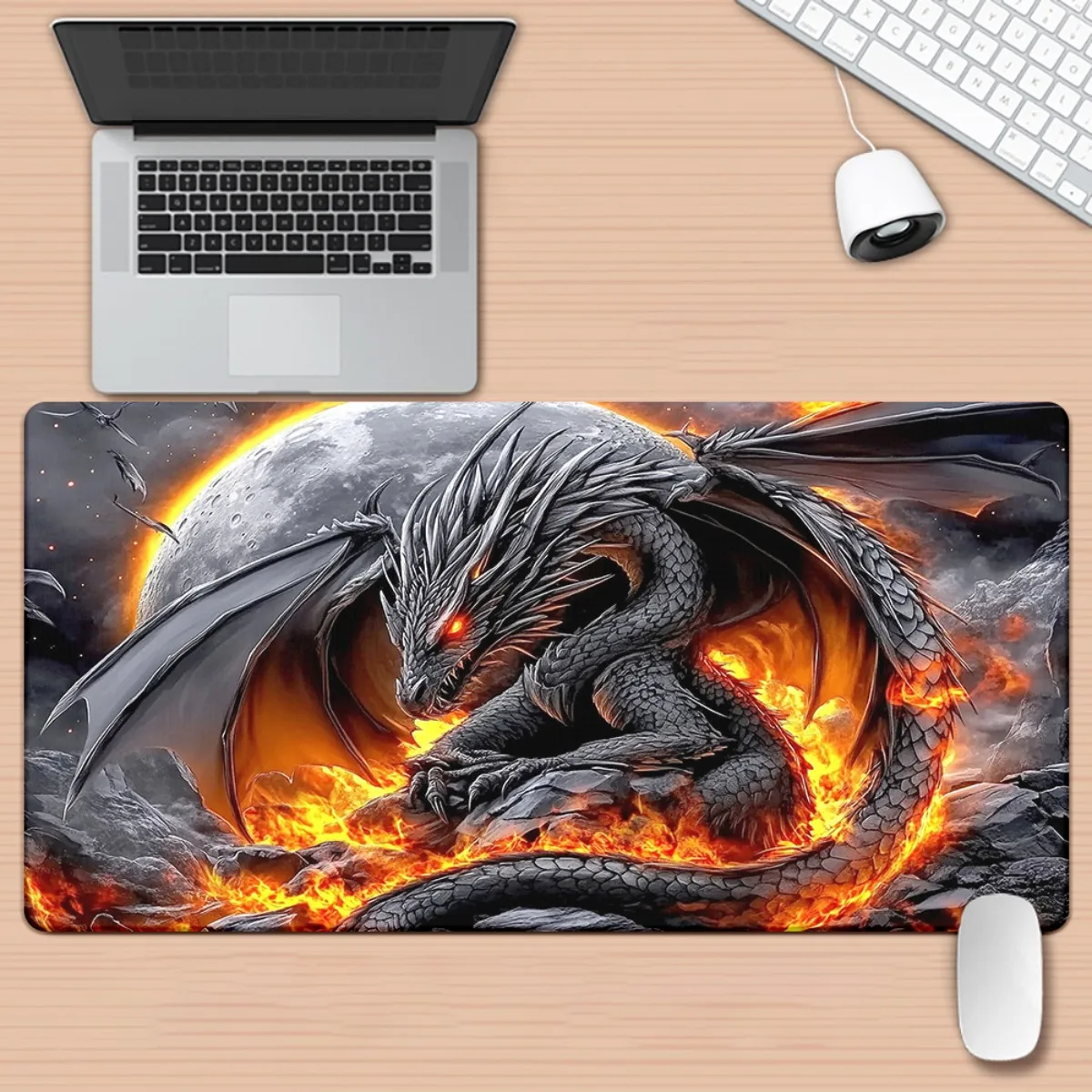 Home Office Desk Mat Gaming Mouse Pad Cloth Surface Non Slip Rubber Base Large Pad for PC Laptop Keyboard Setup