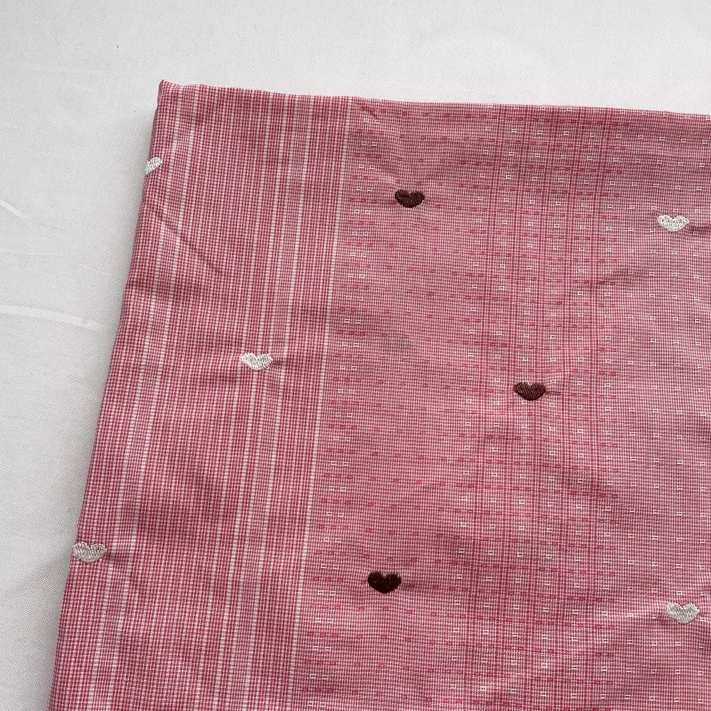 Ins Style Striped DIY Cotton Cloth Pink Heart-shaped Embroidered Fabric For Shirt, Dress and Trousers Clothing Fabric
Ins Style Striped DIY Cotton Cloth Pink Heart-shaped Embroidered Fabric For Shirt, Dress and Trousers Clothing Fabric