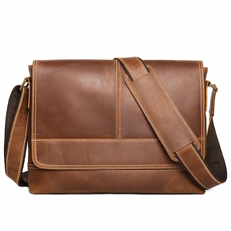 Nesitu High Quality A4 Vintage Coffee Brown Top Grain Genuine Leather Women Men Messenger Bags Cowhide Male Shoulder Bag M1002
Nesitu High Quality A4 Vintage Coffee Brown Top Grain Genuine Leather Women Men Messenger Bags Cowhide Male Shoulder Bag M1002