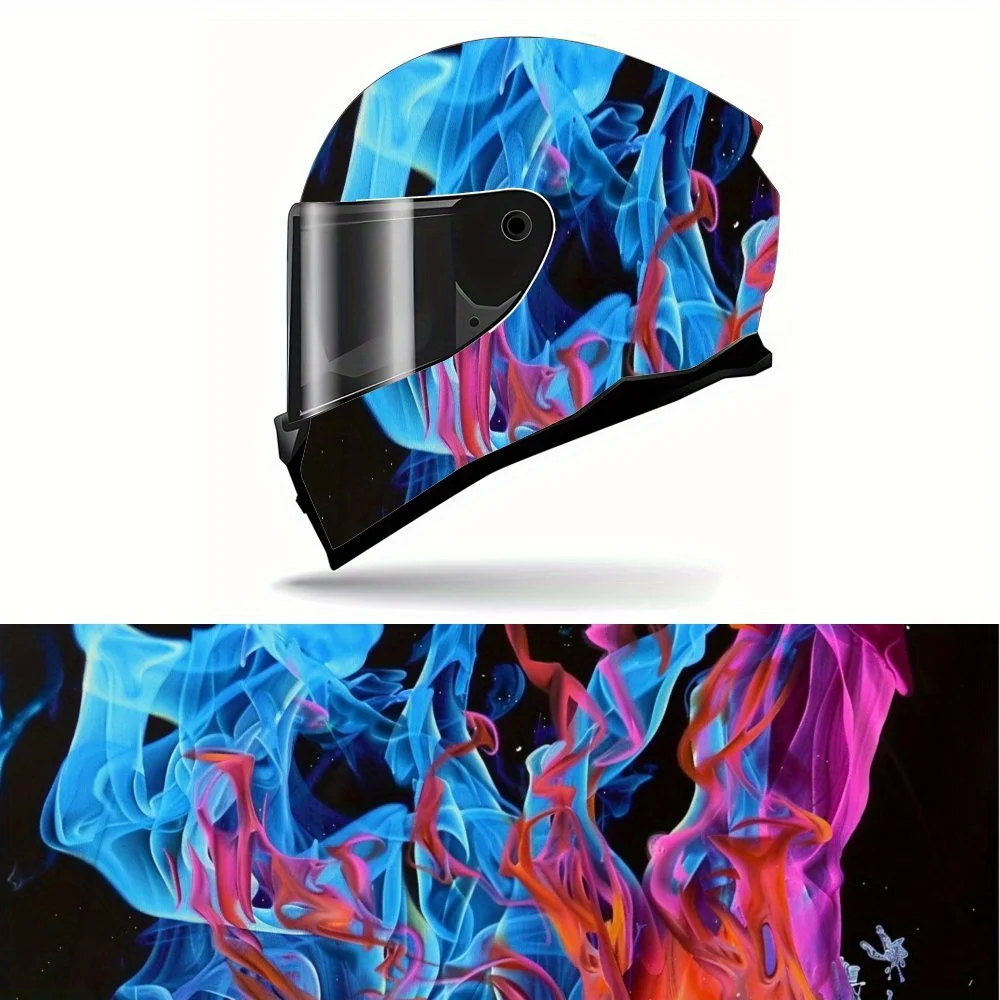 Colorful Flame Helmet Painting Sticker - Waterproof, Scratch Resistant PVC Patch for Motorcycle Racing Helmet, Artistic Aestheti
Colorful Flame Helmet Painting Sticker - Waterproof, Scratch Resistant PVC Patch for Motorcycle Racing Helmet, Artistic Aestheti
