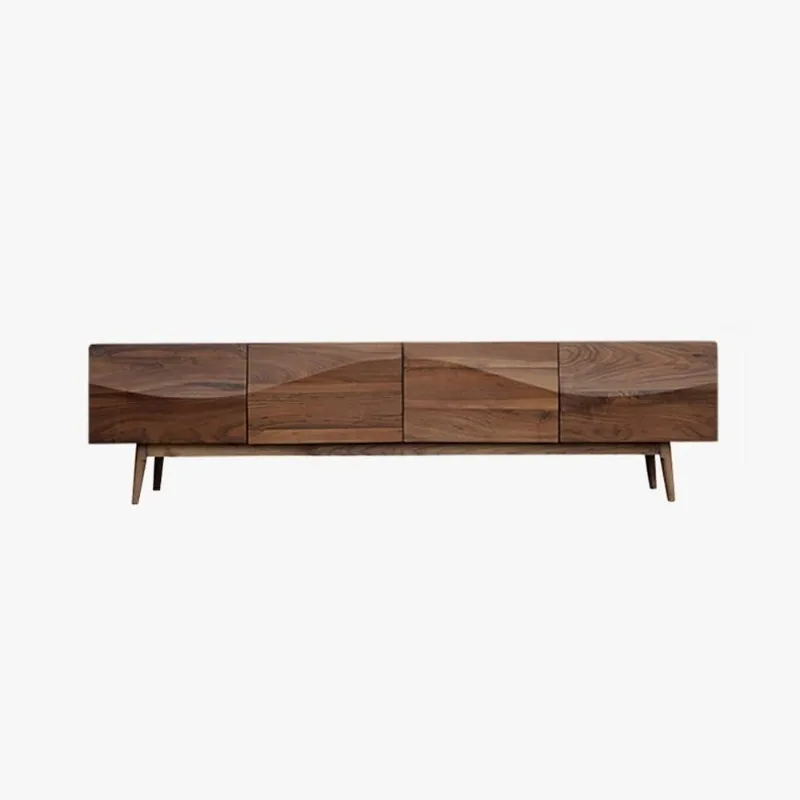 Wood Media Console, Mid Century TV Stand for 75+ Inch TV, 4 Solid Wood Drawers & Silent Slide, Unique Wave Design, Assembly
Wood Media Console, Mid Century TV Stand for 75+ Inch TV, 4 Solid Wood Drawers & Silent Slide, Unique Wave Design, Assembly