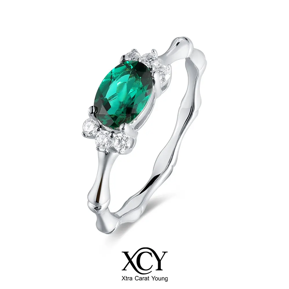 XCY Lab-grown Emeralds Moissanite Ring for Women 925 Silver Bamboo Knot Design Birthday Anniversary Rings Jewelry customization
XCY Lab-grown Emeralds Moissanite Ring for Women 925 Silver Bamboo Knot Design Birthday Anniversary Rings Jewelry customization